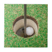 Golf Ball in Hole Fliese (Vorderseite)