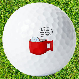 Golf Ball in Hot Chocolate mit Marshmallows
