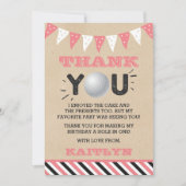 Golf Ball in jedem Alter Geburtstag Dankeskarte (Vorderseite)