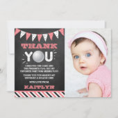 Golf Ball in jedem Alter Geburtstag Foto Dankeskarte (Vorderseite)