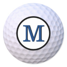 Golf Ball individuell anpassbares Monogramm Blau