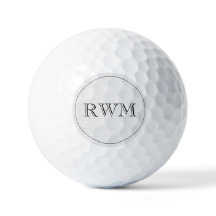 Golf Ball INITIALS Golfer Golfspielen Klassik Mode