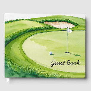 Golf Ball ist auf Grün Gästebuch