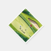 Golf Ball ist auf Grün mit Ihrem Namen Serviette (Ecke)