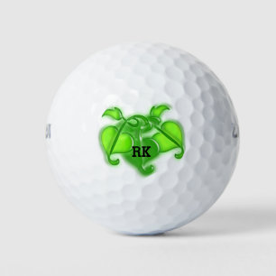 Golf Ball - Ivy-Blätter und -Initialen