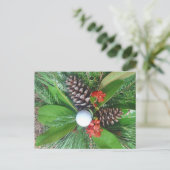 Golf Ball Kiefernzapfen und Evergreens Weihnachten (Stehend Vorderseite)