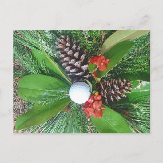 Golf Ball Kiefernzapfen und Evergreens Weihnachten (Vorderseite)