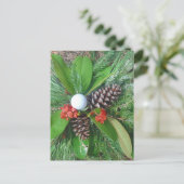 Golf Ball Kiefernzapfen und Evergreens Weihnachten (Stehend Vorderseite)