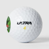 Golf Ball Kiefernzapfen und Evergreens Weihnachten (Logo)