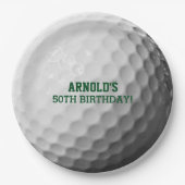 Golf Ball Look Personalized Pappteller (Vorderseite)