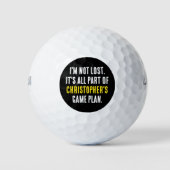 Golf Ball Love Game Plan Individuelle Name Funny B (Vorderseite)