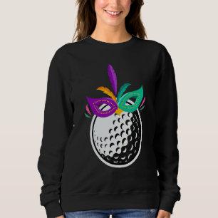 Golf Ball Mardi Gras Golf Nola Paradies für Klette Sweatshirt