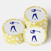 Golf Ball Marker Poker Chips Blue Golf Player (Stapel)