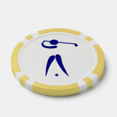 Golf Ball Marker Poker Chips Blue Golf Player (Einzeln)