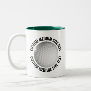 Golf Ball & Medium Text JÄGERGRÜN 325ml Custom Zweifarbige Tasse
