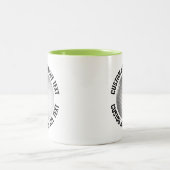 Golf Ball & Medium Text LIME GRÜN 325ml Custom Zweifarbige Tasse (Mittel)