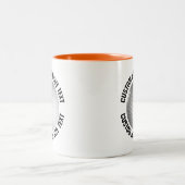 Golf Ball & Medium Text ORANGE 11oz Benutzerdefini Zweifarbige Tasse (Mittel)