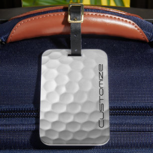 Golf Ball mit benutzerdefiniertem Text Gepäckanhänger