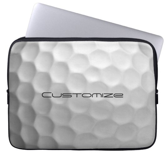 Golf Ball mit benutzerdefiniertem Text Laptopschutzhülle (Vorderseite)