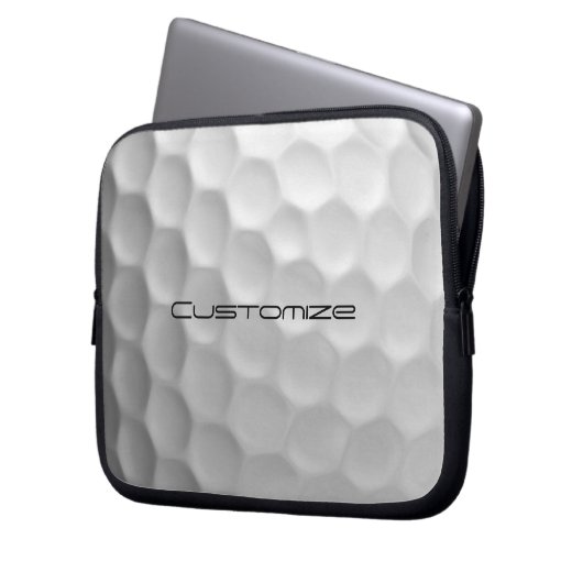 Golf Ball mit benutzerdefiniertem Text Laptopschutzhülle (Vorderseite Links)