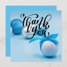 Golf Ball mit blauem Band für Baby Duschjunge