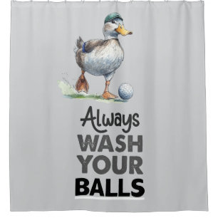 Golf Ball mit Ente Golfer waschen immer Ihre Bälle Duschvorhang