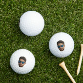 Golf Ball mit Gesichtsausdruck, individuelles Imag (Insitu Gras)