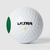 Golf Ball mit Guide zur Punktmessung in grün (Logo)