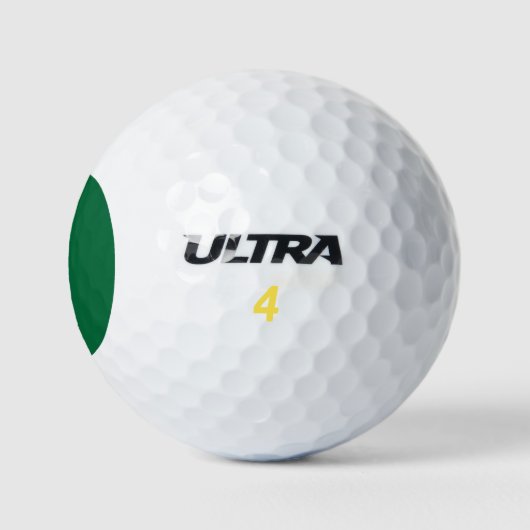 Golf Ball mit Guide zur Punktmessung in grün (Logo)