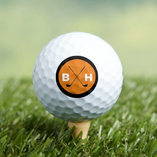 Golf Ball mit Name Initialen Modernes, individuell (Insitu T-Shirt)