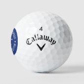 Golf Ball mit Namen ( BLUE Circle Monogram ) (Logo)