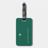 Golf Ball mit Namen Gepäckanhänger (Rückseite vertikal)