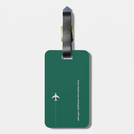 Golf Ball mit Namen Gepäckanhänger (Rückseite vertikal)