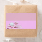 Golf Ball mit rosa Band Rücksendeadresse (Insitu)