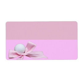Golf Ball mit rosa Band Rücksendeadresse