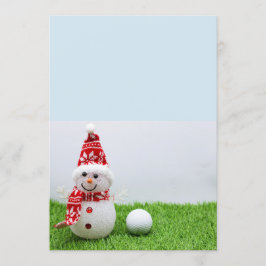 Golf Ball mit Snowman sind für Golfers Weihnachten Einladung
