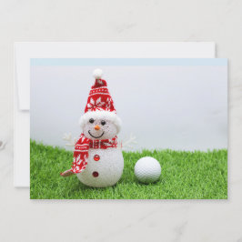 Golf Ball mit Snowman sind für Golfers Weihnachten Einladung