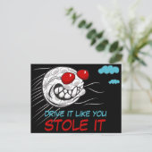 Golf Ball mit Sonnenbrille und lustigem Zitat Postkarte (Stehend Vorderseite)