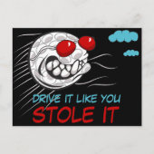 Golf Ball mit Sonnenbrille und lustigem Zitat Postkarte (Vorderseite)