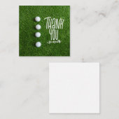 Golf Ball mit vielen Dank auf grünem Gras Mitteilungskarte (Vorne/Hinten)
