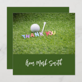 Golf Ball mit Wort Danke für Golfer