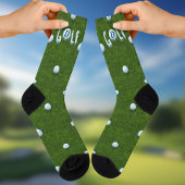 Golf Ball Monogram Funny Green Golfsocks Socken