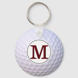 Golf Ball Monogram Golfer On The Greens Schlüsselanhänger