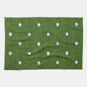 Golf Ball Monogram Green Golfer Küchentuch (Horizontal)
