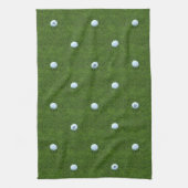 Golf Ball Monogram Green Golfer Küchentuch (Vertikal)
