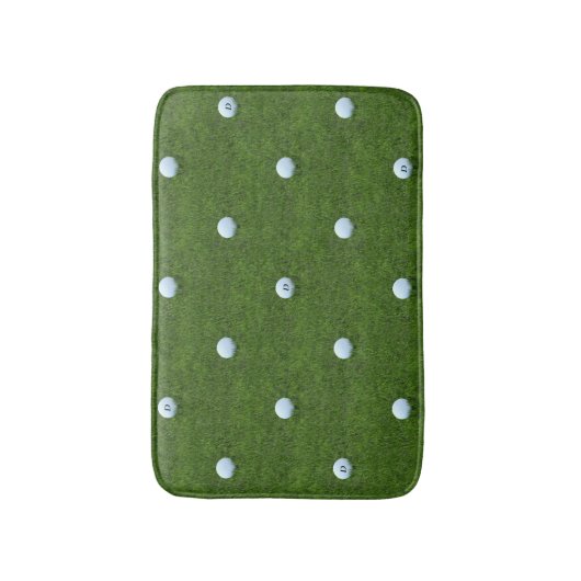 Golf Ball Monogram Green Grass Large Bath Mat Badematte (Vorderseite Vertikal)