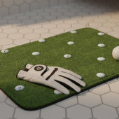 Golf Ball Monogram Green Grass Large Bath Mat Badematte