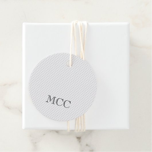Golf Ball Monogram INITIALS Country Club Chic Geschenkanhänger (Beispiel)