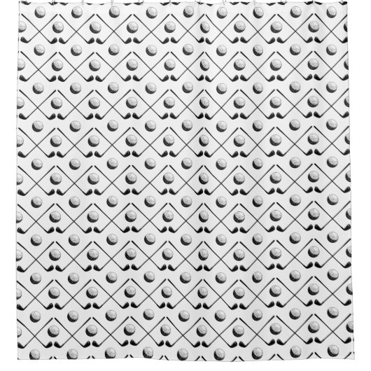 Golf Ball Muster Duschvorhang (Vorderseite)