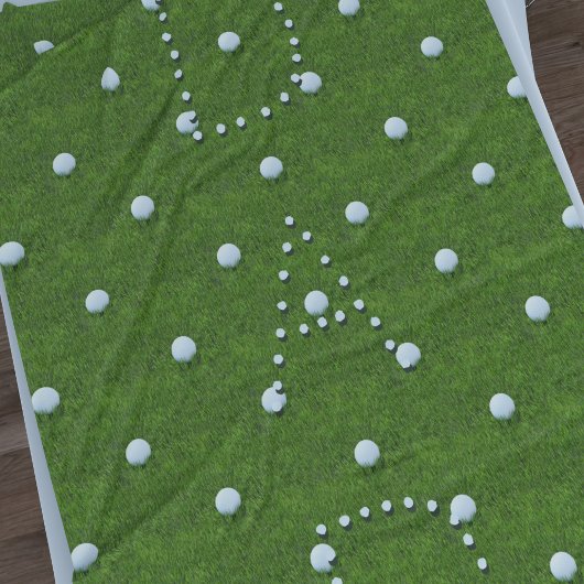 Golf Ball Muster Große grüne Fleece Blankon